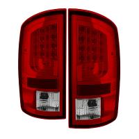 Spyder Version 2 Red Clear LED Tail Lights 02-06 Dodge Ram - Click Image to Close